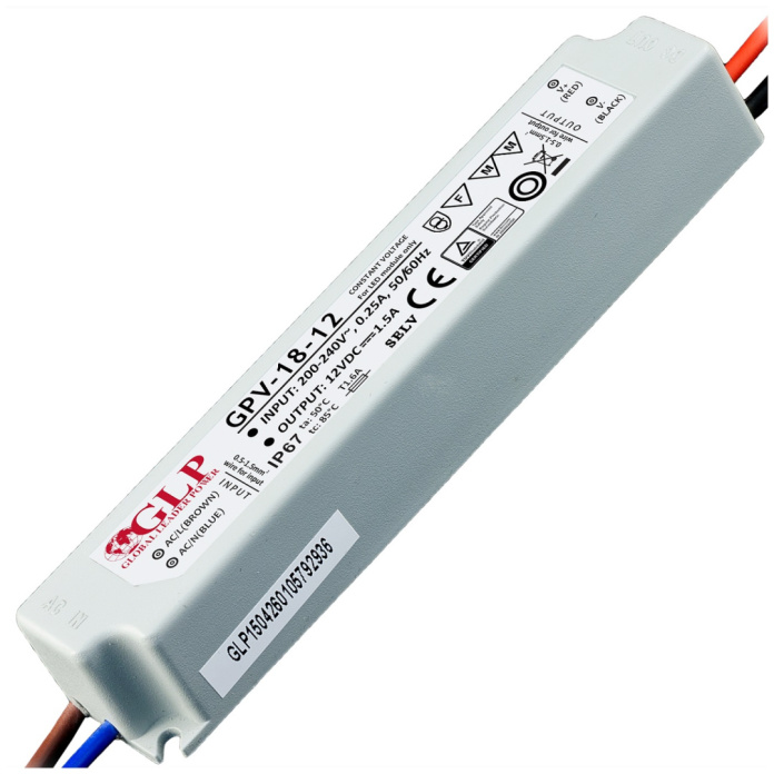 Zasilacz LED 12V 18W hermetyczny GPV-18-12